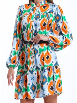 Çiçek Desenli Elbise Tunik