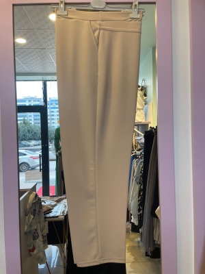 Krem Renk Kumaş Pantolon
