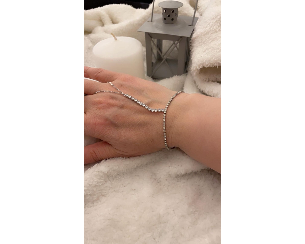 TAŞLI GÜMÜŞ RENK ŞAHMERAN