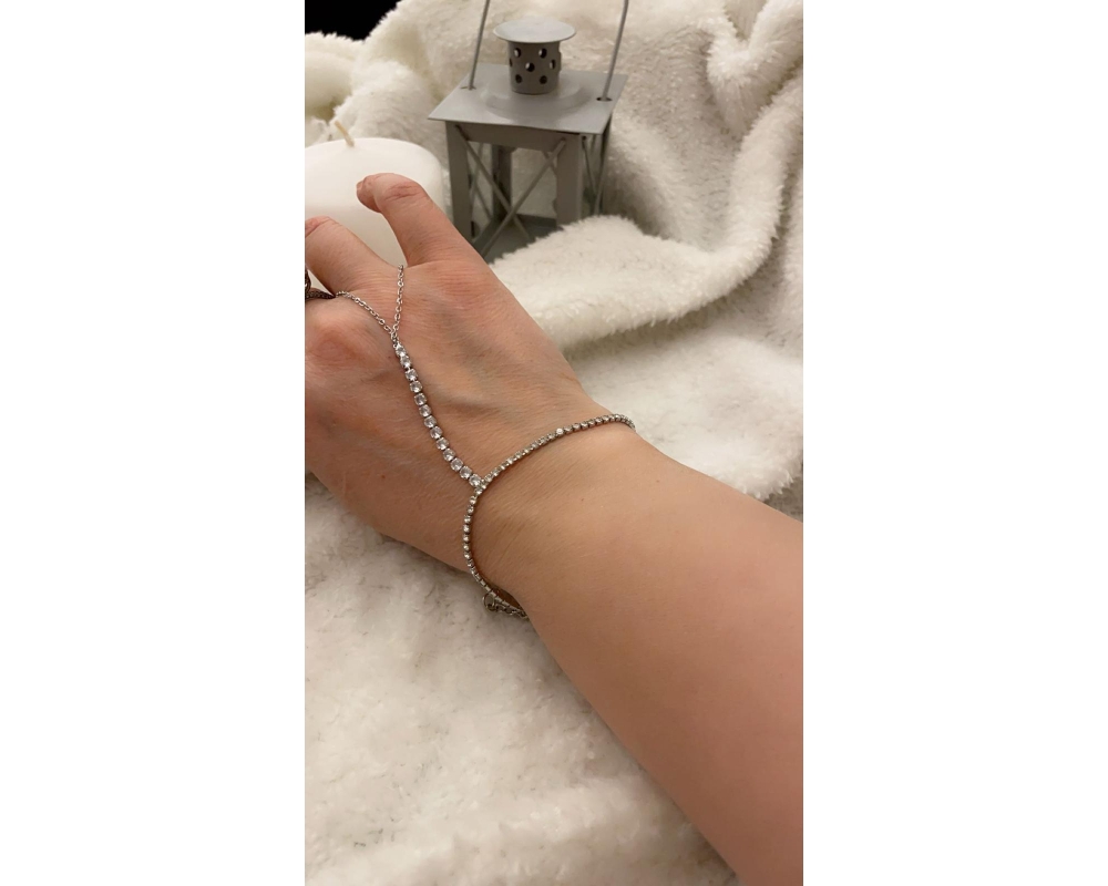 TAŞLI GÜMÜŞ RENK ŞAHMERAN