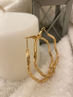 ZİGZAK HALKA KÜPE GOLD