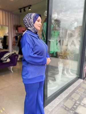 Scuba Kumaş Taşlı Takım