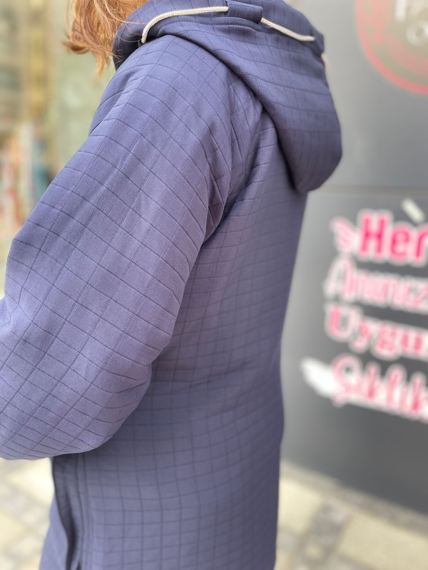 Kapıtone Lacivert Fermuarlı Ceket